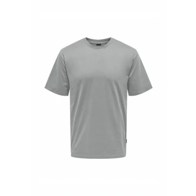 Afbeelding van Only &amp; Sons Onsfred LIFE Tshirt basic, Heren, Maat: Small, Ultimate grey