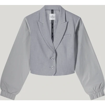 Afbeelding van Summum Korte blazer met taft mouwen Cloud Mist Maat: 42