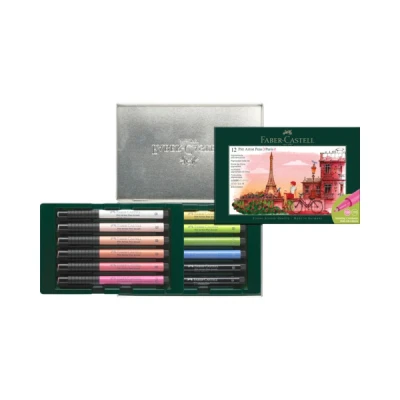 Afbeelding van Tekenstift Faber Castell Pitt Artist Pen Brush set 12 stuks Paris