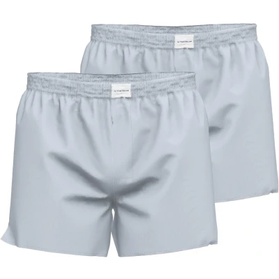 Afbeelding van TOM TAILOR heren boxershorts geweven wijd model met gulp (2 pack) lichtblauw geruit Maat: XXL
