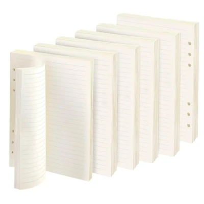 Afbeelding van SAIJIAN 6 verpakkingen A5 navulpapier gaten papier gelinieerd 270 vellen notitiepapier voor ringbandinserts navulbaar notitieboek, SN 0112