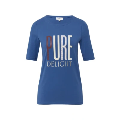 Afbeelding van s.Oliver Tshirt print, Dames, Maat: 34, Royalblau