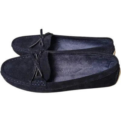 Afbeelding van Bovista Loafers Dames Met Hak Damesschoenen Instappers Marineblauw Maat 41.5