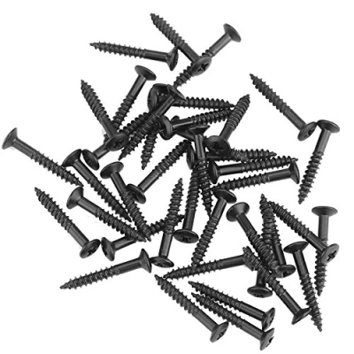 Afbeelding van 40 Pcs Gitarre Pick Up Schrauben, Humbucker Pickup Schrauben Set Kit Ring Befestigung(Schwarz)