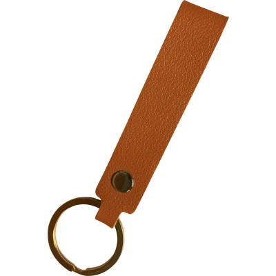 Afbeelding van Basey Sleutelhanger Leer Leren Met Ring Bruin