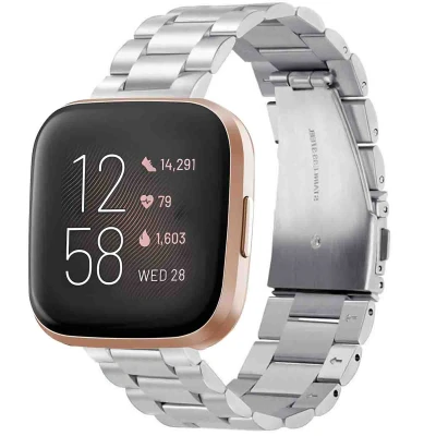 Afbeelding van Stalen bandje voor de Fitbit Versa 2 / Lite Zilver iMoshion Staal