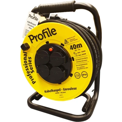 Afbeelding van PROFILE kabelhaspel tuin IP44 40 meter 3x2,5mm² neopreen PENAARDE