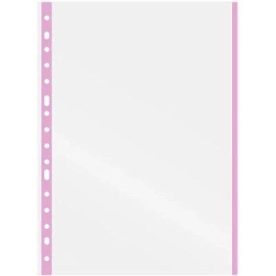 Afbeelding van Grafoplás 5501070 transparante hoezen, A4, wit, 11 gaten, polypropyleen, extra glas, voor ringmappen, 100 stuks