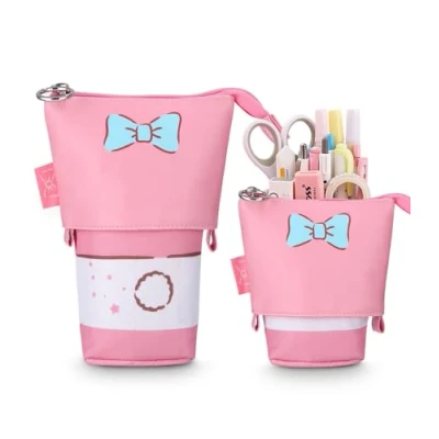 Afbeelding van Xespis etui, Telescopisch verticaal, 2 in 1, Roze ML,