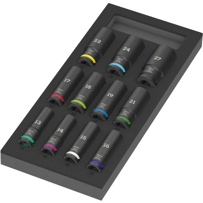Afbeelding van Wera 9725 Zyklop C Thermogevormde spons 1/2 inch Impaktor Deep Set 1, 11 delig