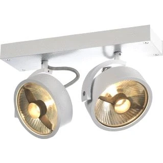 Afbeelding van Slv armatuur led gu10 75w dimbaar ip20 opbouw beh wit aluminium lxbxh 300x90x180mm 147311