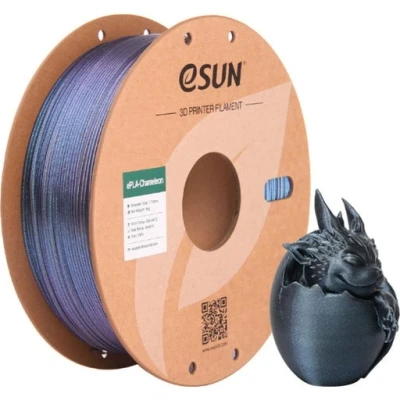 Afbeelding van eSUN Kameleon PLA filament 1.75mm, Glitter 3D printer filament, kleurverloop verandering dimensionale nauwkeurigheid +/ 0.05mm, 1KG spoel (2.2 LBS) voor printers, Techno Zwart