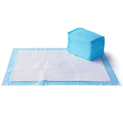 Afbeelding van Amazon Basics Duurzame trainingspads voor honden en puppy&#039;s, lekvrij design met sneldrogend oppervlak, maat XL (25 stuks), blauw/wit