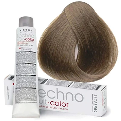 Afbeelding van Alterego Techno Fruit Color 7/71 Keratine System PPD vrij 100 ml asblond 1:1/2 professionele kleur permanent
