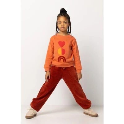 Afbeelding van Noppies Sweater Apricot voor kinderen, Maat: 134,