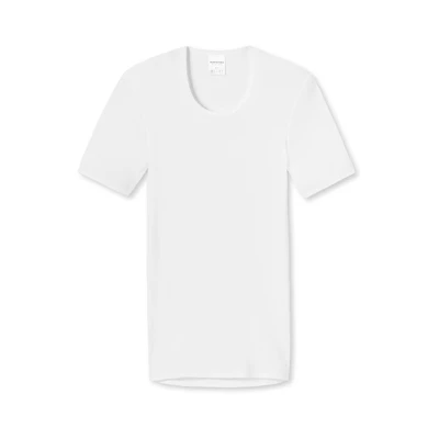 Afbeelding van SCHIESSER Essentials T shirt (1 pack) Doppelribb met O hals wit Maat: XL