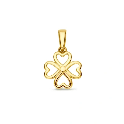 Afbeelding van 14K geelgoud hanger klavertje 16 mm 4031644