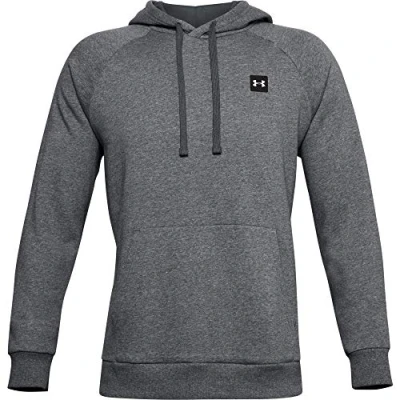 Afbeelding van Under Armour Rival Hoodie Hoodie, Heren, Maat: Medium, Pitch gray light heather