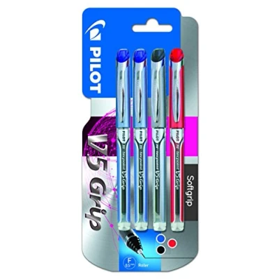 Afbeelding van Pilot Spain bxgpn v5 V 5 Grip vloeibare inktmarker Set van 4, meerkleurig