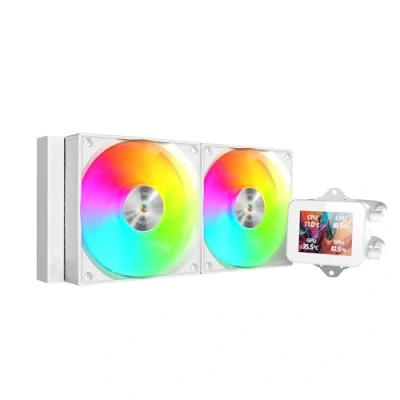 Afbeelding van Mars Gaming Kit Watercooling Aio Ml Vision RGB 240mm (Blanc), CPU waterkoelers, Zwart