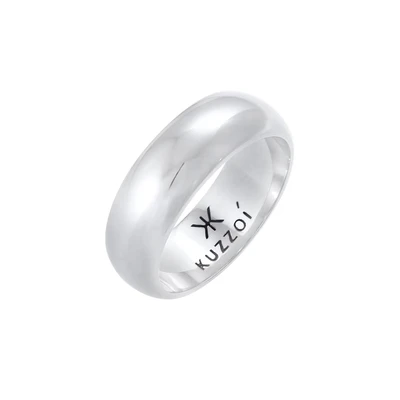 Afbeelding van KUZZOI Ring Heren Bandring Basic Smooth Robust Trend in 925 Sterling Zilver