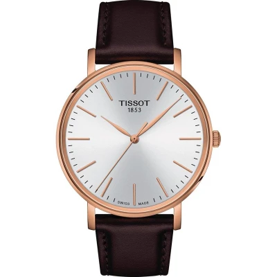 Afbeelding van Tissot Everytime T1434103601100 Horloge Leer Bruin Ø 40 mm
