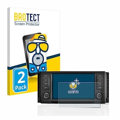 Afbeelding van BROTECT Screenprotector voor Seat Leon 5F 2018 Media System Plus 2016 8&quot; Folie Beschermfolie matte (2 Stuks)