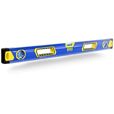 Afbeelding van S&amp;R Magnetische waterpas 80 cm met 3 flesjes (horizontaal/verticaal/45) en 2 handgrepen. Precisieklasse 1