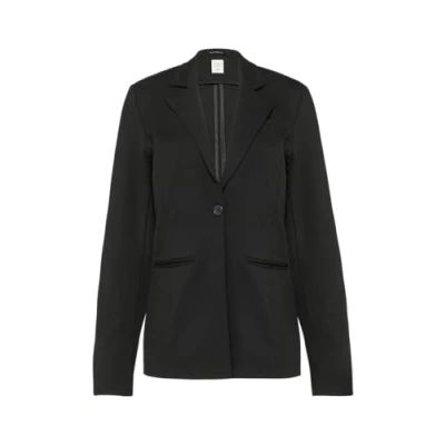 Afbeelding van QS MIT Reverskragen Blazer, Dames, Maat: 38, Schwarz
