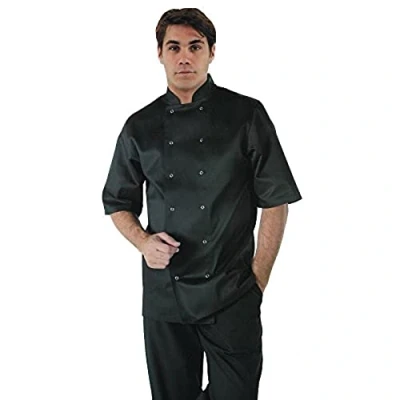 Afbeelding van Whites Vegas unisex koksbuis korte mouw zwart XL