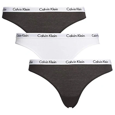 Afbeelding van Calvin Klein dames slips (3 pack) zwart, wit Maat XL