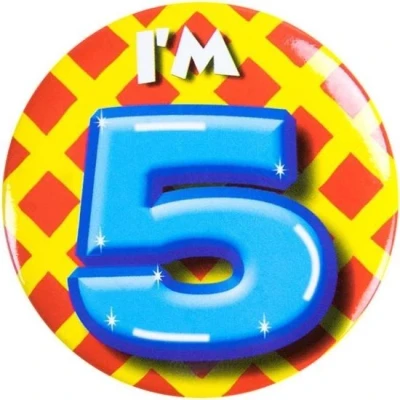 Afbeelding van Paperdreams Button klein i&#039;m 5