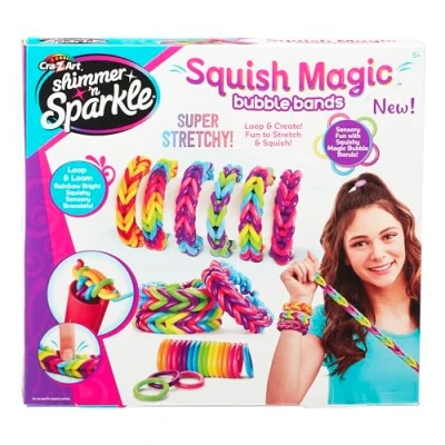 Afbeelding van Shimmer n Sparkle Squish Magic Bubble Bands Loom Band Making Kit, Vriendschap Armbanden Knutselen Speelgoed Rubberen Set