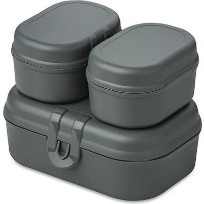 Afbeelding van Lunchbox Koziol Bio Circulair Pascal Mini Nature Ash Grey (3 Delig)