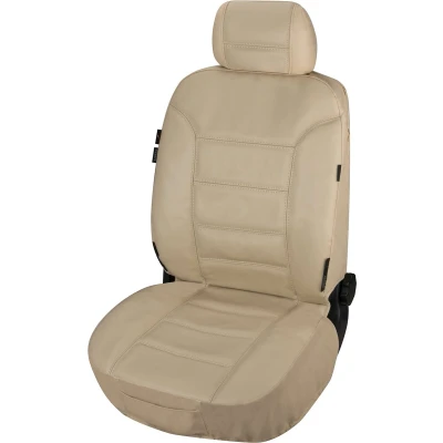 Afbeelding van Autostoelhoes Billy van echt leer beige ZIPP IT