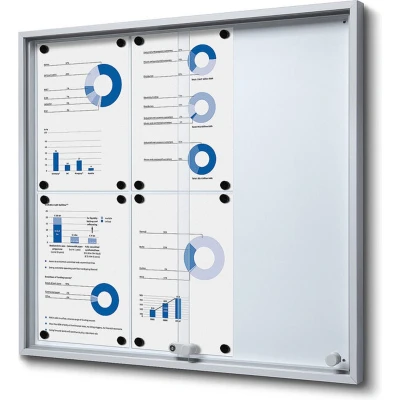 Afbeelding van Vergrendelbaar Notitiebord Met Schuifdeuren Slim 6x A4