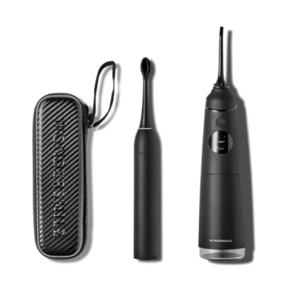 Afbeelding van Wondersmile Monddouche PRO SmoothFlow technologie voor optimale tand en tandvleesverzorging Tussenruimtereiniger met 4 modi (Ultimate Black Oral Care voordeelset, 1 stuk (1 stuk)