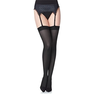 Afbeelding van Merry Style MS GB 799 Dames Hold Up Kousen 40 Denier licht glanzend elastisch Polyamide Nero XL / XXL