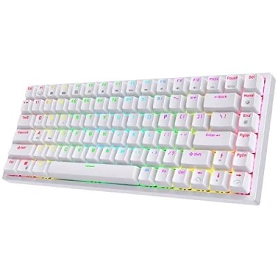 Afbeelding van RK Royal Kludge RK84 Gamingtoetsenbord, draadloos via Bluetooth, 2,4 GHz, 75%, RGB, mechanisch, drie modi, met hot swap compatibele tactiele bruine toetsen