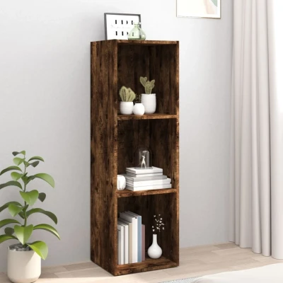 Afbeelding van Boekenkast / tv meubel 36x30x114 cm bewerkt hout gerookt eiken