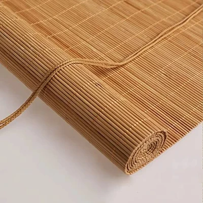 Afbeelding van zhijiaqian456 Retro rolgordijnen van bamboe, vouwgordijnen, zonwerend gordijn, verduisteringsrolgordijnen, scheidingswand, deurgordijn, voor ramen en deuren, op maat te maken (115 x 180 cm)