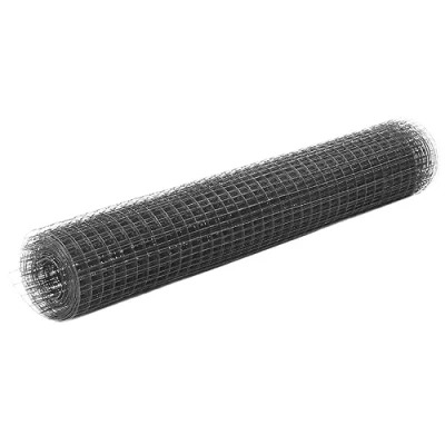Afbeelding van vidaXL Kippengaas 10x1 m staal met PVC coating grijs