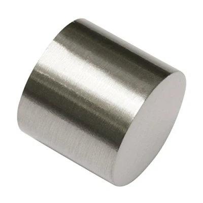 Afbeelding van Gardinia Eindknoppen voor gordijnroedes, 2 stuks, Chicago collectie, diameter: 20 mm, metaal, rvs look