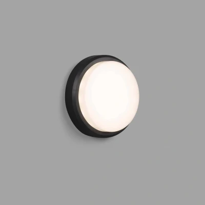 Afbeelding van Faro Lighting Tom Outdoor LED Donkergrijs Wand / Plafondlamp 7W 3000K IP65