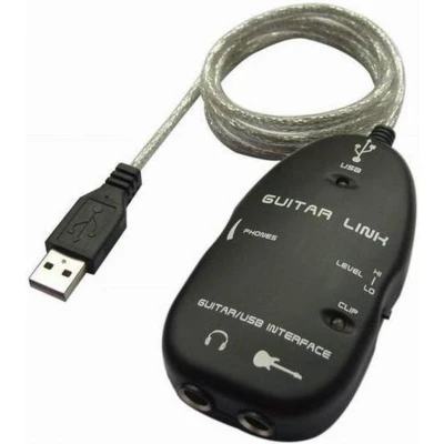 Afbeelding van Coretek USB 6,35mm Jack gitaar / microfoon kabel 1 meter
