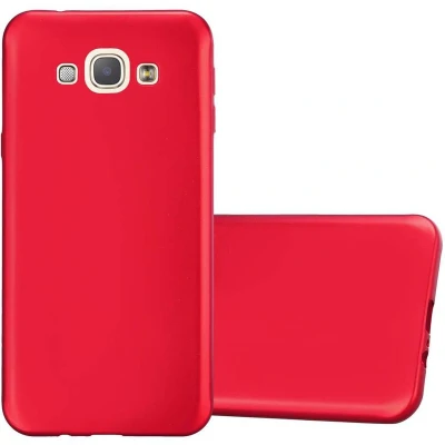 Afbeelding van Cadorabo Hoesje geschikt voor Samsung Galaxy A8 2015 in METALLIC ROOD Beschermhoes gemaakt van flexibel TPU silicone Case Cover