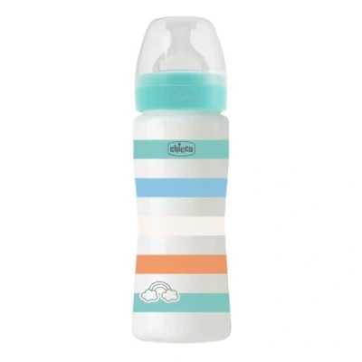 Afbeelding van Chicco zuigfles Siliconen Well Being 330ml groen