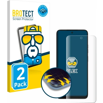 Afbeelding van BROTECT Screenprotector voor Motorola Moto G35 Folie Beschermfolie transparant volledig dekking (2 Stuks)