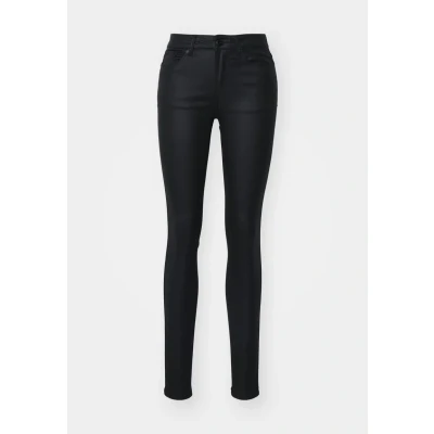Afbeelding van VERO MODA imitatieleren slim fit jeans VMFLASH zwart