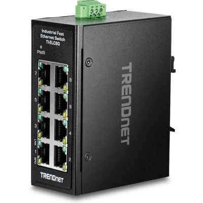 Afbeelding van TRENDnet 8 Port Industrial Fast Ethernet DIN Rail Mini Switch, TI ELC80